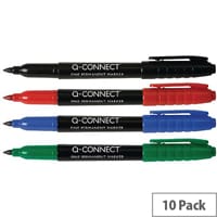 Q-Connect CD/DVD Marker Bullet Tip Assorted Pack of 10 KF02305