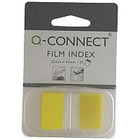 Q-Connect Page Marker 1 inch Pack of 50 Yellow KF03634