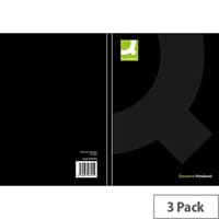 Q-Connect A4 Casebound Book Black Ruled Feint 3 Pack KF03725