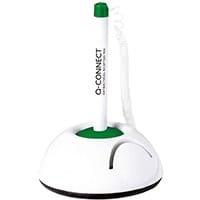 Q-Connect Antibacterial Reception Pen w/Paper Holder Plus x3 Ink Blue