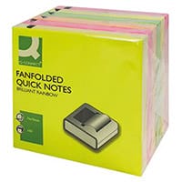 Q-Connect Fanfold Notes Assorted Pack of 6 48201030
