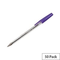 Q-Connect Medium Violet Ballpoint Pen Pack of 50 KF11497