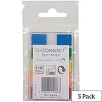 Q-Connect Page Marker 1/2 inch 5-Colour Assorted KF14966