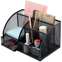 Q-Connect Curved Desktop Organiser Black KF17295