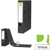 A4 Black Polypropylene Lever Arch File Q-Connect Pack 10