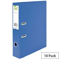 Q-Connect Lever Arch File Foolscap Polypropylene Blue 10 Pack