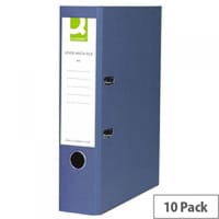 Q-Connect Blue A4 Paperbacked Lever Arch File Pack of 10