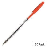 Ballpoint Pen Medium Red Pack 50 Q-Connect