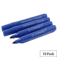 Q-Connect Permanent Marker Bullet Tip Blue Pack 10