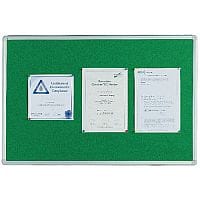 Q Connect Notice Board 900 x 600mm Aluminium Frame Green