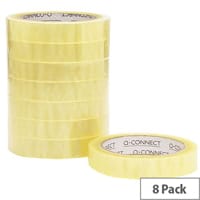 Q-Connect Easy Tear Polypropylene Tape 19mmx66m Pk 8 KF27016