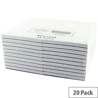 Q-Connect Scribble Pad 127x76mm 80 Leaf Plain Pack 20