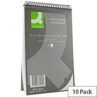 Spiral Notebook 203x127mm Headbound Ruled 150 Leaf 10 Pack Q-Connect