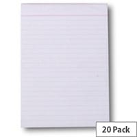 Q-Connect Scribble Pad 203x127mm 80 Leaf Ruled Feint Pack of 20