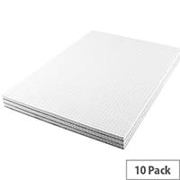 Q-Connect Memo Pad A4 80 Leaf Quadrille 5mm Pack of 10