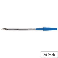 Q-Connect Ballpoint Pen Medium Blue Pack 20