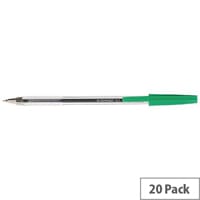 Q-Connect Ballpoint Pen Medium Green Pack 20
