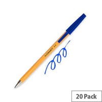 Q-Connect Ballpoint Pen Fine Blue Pack 20