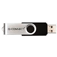 Q-Connect 16GB Silver/Black USB 2.0 Swivel Memory Stick