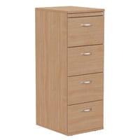4 Drawer Wooden Filing Cabinet in Beech Height 1320mm - Universal Storage Can Be Used Alone Or Accompany The Switch, Komo or Ashford Ranges