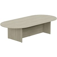 Kito W3000mmxD1400mm Arctic Oak D-End Boardroom Table with Panel Leg Base - 10-12 Person Seating Capacity