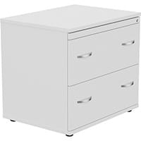 2 Drawer Side Filer Cabinet White - Universal Storage Can Be Used Alone Or Accompany The Switch, Komo or Ashford Ranges