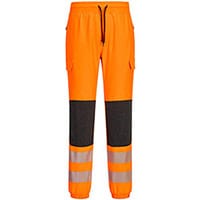 Portwest KX346 Flexi Hi-Vis Class 2 Joggers Orange & Black Medium