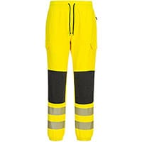 Portwest KX346 Flexi Hi-Vis Class 2 Joggers Yellow & Black XL