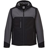 Portwest KX362 KX3 Hooded Softshell Jacket (3L) Black & Grey Medium