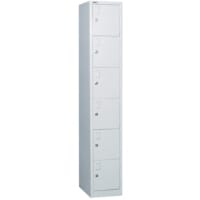 6 Door Locker Extra Deep With Cam Lock Grey 1778H x 305W x 457D 5 Year Warranty
