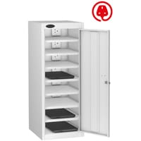 Probe 1 Door 8 Compartment Charge and Store Locker Cam Lock ACTIVECOAT W380MMXD460MMXH1000MM White Body and White Door 7 Year Warranty
