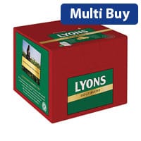Lyons Gold Blend Catering Tea Bags - Pack of 200 536326 - Rich Flavour