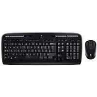 Logitech Wireless Combo MK330 - Keyboard and Mouse Bundle - 2.4 GHz Wireless Connection, UK English Layout, Programmable Keys, Extended Battery Life - Colour: Black 920-003986