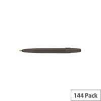 Half-Sized Mini Ballpoint Pen Black Medium 1.0mm Tip with 0.7mm Line Width (Pack of 144) 702001