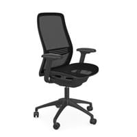 NV Posture Office Chair with Contoured Mesh Back and Seat and Adjustable Lumbar Support Black