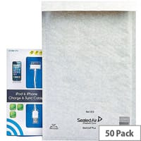 Mail Lite Plus Bubble Lined Size F/3 220x330mm Oyster White Postal Bags Pack of 50