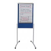 Franken PRO Mobile Combi Flipchart Felt Pin Board 780x1250mm Blue MTF801303