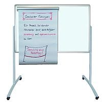 Franken PRO Mobile Combi Flipchart Felt Pin Board 780x1250mm Grey MTF801312