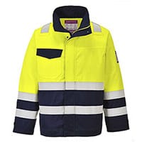 Portwest MV25 Hi-Vis Modaflame Jacket Yellow & Navy Large