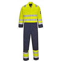 Portwest MV28 Hi Vis Modaflame Coverall Yellow & Navy XL (Tall Fit)