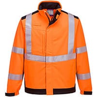 Portwest MV72 Modaflame Multi Arc Softshell Jacket Orange & Navy XXL