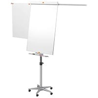Nobo Piranha Mobile Magnetic Flipchart Easel with Extending Display Arms