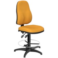 OA Series High Back Draughtsman Chair Bespoke Camira Xtreme Fabric 535-665mm High Base with Chrome Footring & Glides