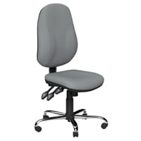 O.B Series Office Chair Fabric Seat Chrome Base Grey