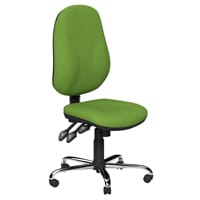 O.B Series Office Chair Fabric Seat Chrome Base Green