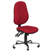O.B Series Office Chair Fabric Seat Chrome Base Red