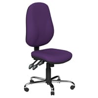O.B Series Office Chair Fabric Seat Chrome Base Purple