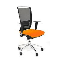 Ergonomic Mesh Task Operator Office Chair With Lumbar Support & Adjustable Arms Black/Orange OZ Series