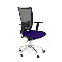 OZ Series Ergonomic Mesh Task Operator Office Chair With Lumbar Support & Adjustable Arms - Black Mesh Back & Purple Seat - tested to European Standard EN1335 and has a 5 year guarantee.