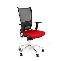 Ergonomic Mesh Task Operator Office Chair With Lumbar Support & Adjustable Arms Black/Red OZ Series